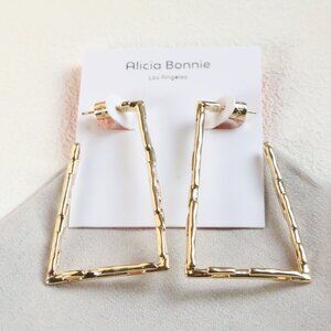 Alicia Bonnie Gold Cora Drop Earrings NEW